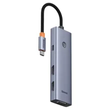 هاب تایپ سی 7 پورت بیسوس مدل Baseus 7 in 1 Triple-Display Hub BS-OH117