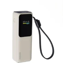پاوربانک 20000 هزار 100 وات به همراه کابل متصل پرودو  مدل Porodo Smart Display 20000mAh Power Bank with Built-In Type-C Cable