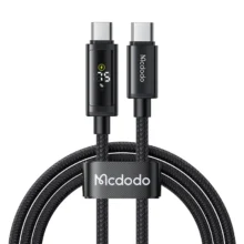کابل فست شارژ تایپ-سی به تایپ-سی 100واتی با نمایشگر دیجیتال 1.2متر مک دودو مدل MCDODO CA-8000