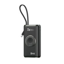 پاوربانک وایرلس 10000 مگنتی بیوا Biva BP-027 توان 30 وات با قابلیت شارژ اپل واچ و کابل متصل