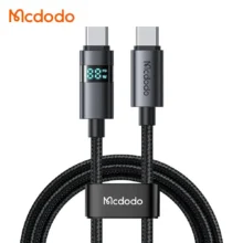 کابل شارژ تایپ سی به تایپ سی 100 وات با نمایشگر دیجیتال طول 1.2متر مک دودو مدل MCDODO CA-5610