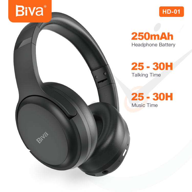 هدفون بلوتوث بیوا Biva HD-01 – صدای Hi-Fi، شارژدهی ۳۰ ساعته و اتصال بلوتوث ۵.۳