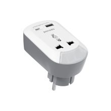مبدل و چند راهی برق 2500 وات پرودو Porodo PD-MSACEU-WH Universal AC Socket EU Plug Adapter​