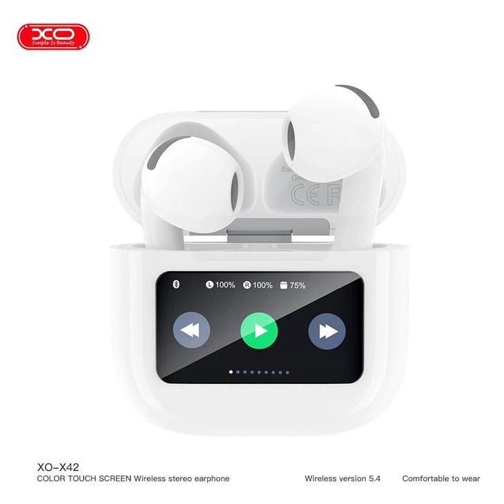 ایرپاد بی‌سیم ایکس او XO X42 Pro – XO Dwots Touch Smart Touch Screen Display Black TWS Earbuds