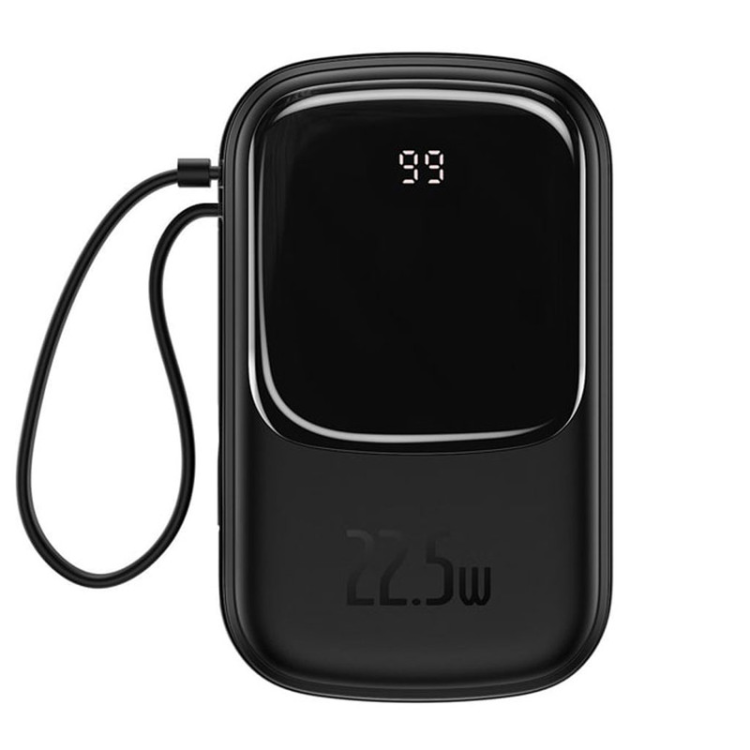 پاوربانک بیسوس  شارژ سریع ۲۲.۵ وات با کابل تایپ‌سی  Baseus Qpow Pro Plus 10000mAh مدل P10067100112