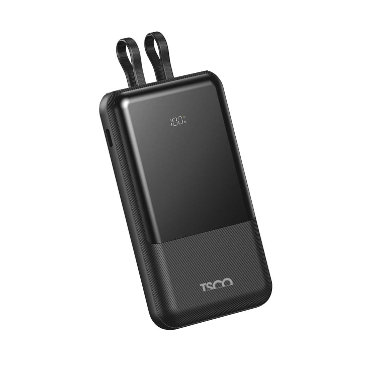 پاوربانک تسکو (TSCO) مدل TP 936 با ظرفیت ۱۰۰۰۰ میلی‌آمپر ساعت و کابل داخلی Type-C و Lightning
